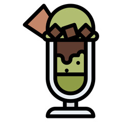 ice cream summer dessert matcha icon