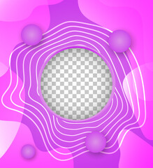 Abstract pink and purple gradient with wave, frame, and liquid background. Premium vector. Suitable for social media promotion, and etc