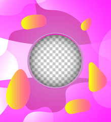 Abstract pink and purple gradient with wave, frame, and liquid background. Premium vector. Suitable for social media promotion, and etc