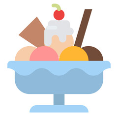 ice cream sweets dessert scoops icon