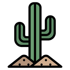 cactus plant summer naure icon