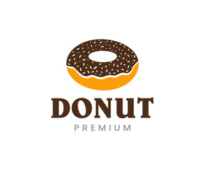 Donuts logo vector illustration. Donuts store logo. Donuts shop logo on white background