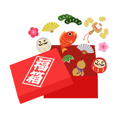 縁起物が飛び出す福箱