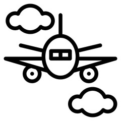airplane travel transport flight icon