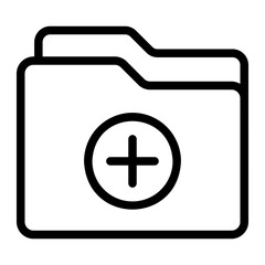 Fototapeta premium new folder line icon