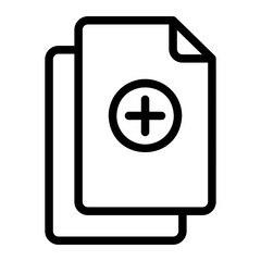 Obraz premium add file line icon