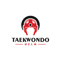 taekwondo helmet vector illustration logo