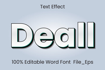 deal  gradient text effect, editable text