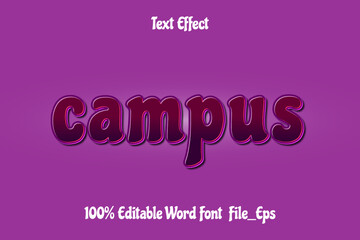 Campus gradient text effect, editable text
