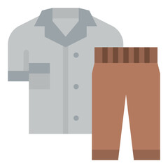 pajamas fashion cloth wear icon