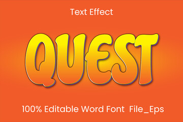  Quest gradient text effect, editable text