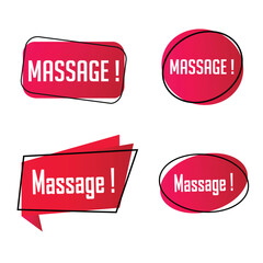 Text (Massage) written in a speech bubble, speech bubble design vector illustration
