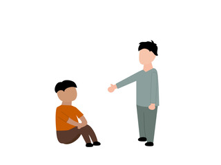 human solidarity flat design vector illustration