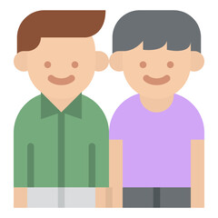 couple lover gay lgbt people icon