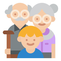 grandparent grandson family grandpa people icon