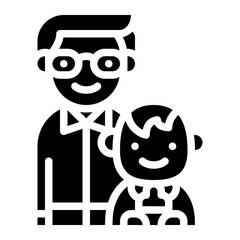 father baby dad family people icon