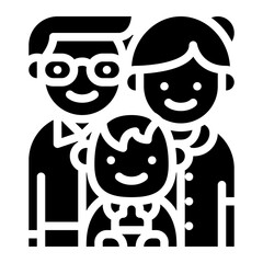 father mother baby family people icon
