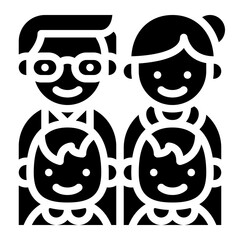 father mother babys twins family people icon