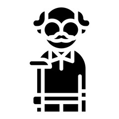 grandfather grandparent old family people icon