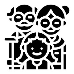 grandparent granddaughter family grandpa people icon