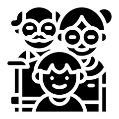 grandparent grandson family grandpa people icon