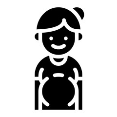 mother pregnant baby family people icon