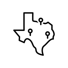 Black line icon for stated