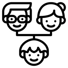 family tree family members parent people icon
