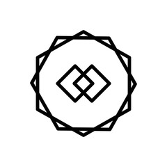 Black line icon for combination