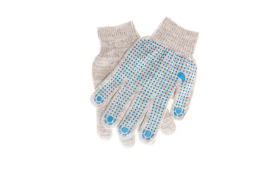 Protective gloves isolated on white background
