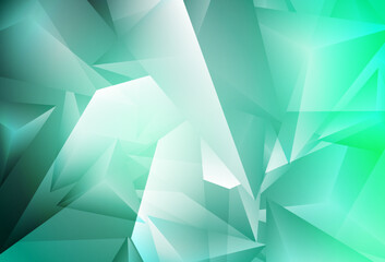 Light Green vector texture with triangular style.