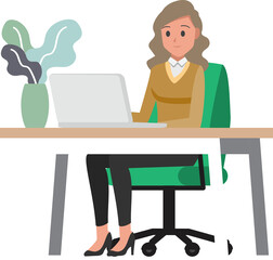 cartoon business woman  character set  ,Vector illustration 