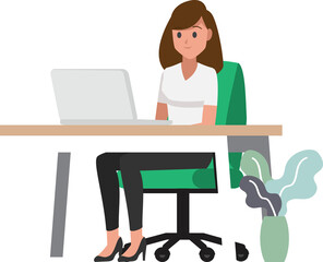 cartoon business woman  character set  ,Vector illustration 