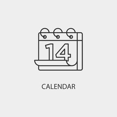 Calendar vector icon illustration sign