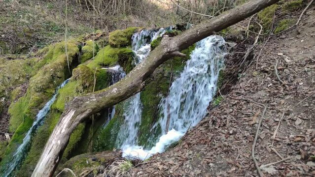 Bachkovo waterfalls cascade in Rhodopes Mountain, Plovdiv region, Bulgaria