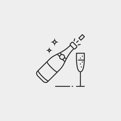 Bottle_glass vector icon illustration sign