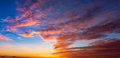 Naklejka na ściany i meble Sky at sunset or dawn abstract natural background