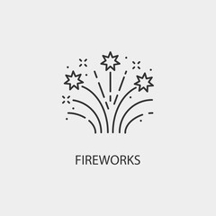 Fire_works vector icon illustration sign