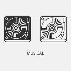 Music vector icon illustration sign