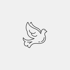 Obraz premium Pigeon_love vector icon illustration sign