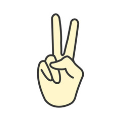 Scissors icon on transparent background.