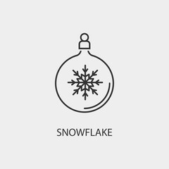 Snowflakes vector icon illustration sign