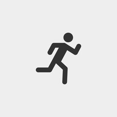 Fototapeta na wymiar Running vector icon illustration sign