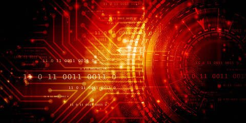 2d illustration Abstract futuristic electronic circuit technology background
