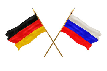 Background for designers. National Day. 3D model National flags  of Germany and Russia