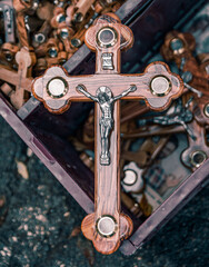 Jesus on a wood cross