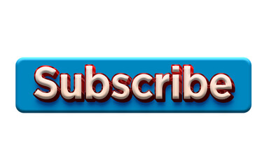 Subscribe button icon. Click button on transparent background