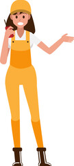 Technician woman and builders and engineers woman and mechanics set ,Vector illustration cartoon character.