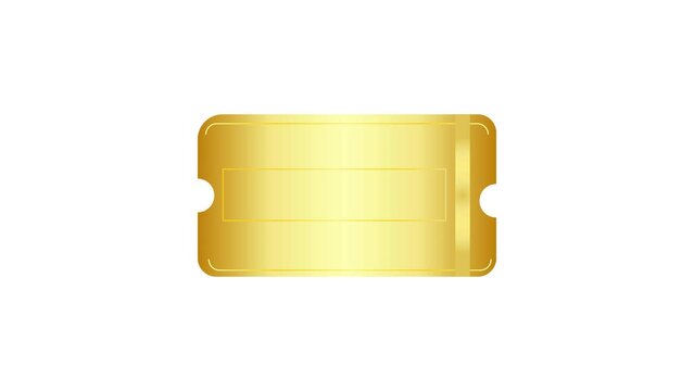 Gold Coupon Ticket Gold Animated premium coupon motion graphic