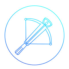 crossbow icon, linear design